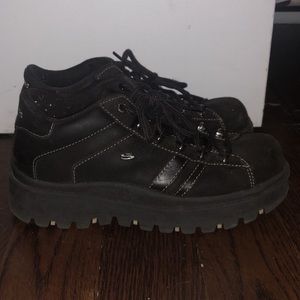 SKETCHERS dark brown suede sneakers